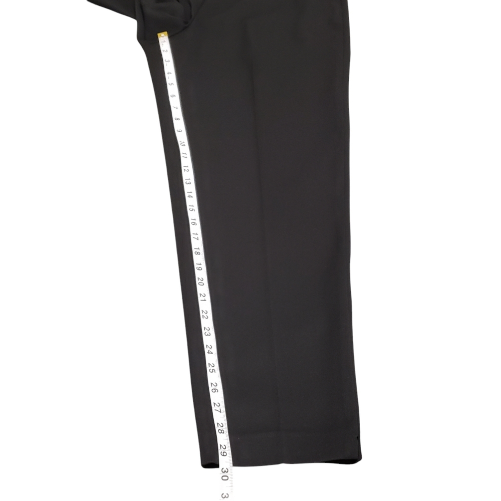 Talbots Womens Stretch Black Side Zip Flat Front Trouser Dress Pants Sz 14 - Picture 11 of 12